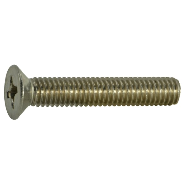 Midwest Fastener M6-1.00 x 35 mm Phillips Flat Machine Screw, Plain A2 Stainless Steel, 100 PK 55114 - main